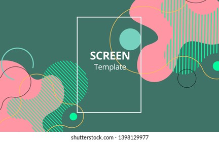 Colorful geometric background. Fluid shapes composition. Eps10 vector.
