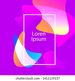Colorful geometric background. Fluid shapes composition. Vector illustration