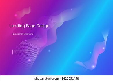 Colorful geometric background. Fluid shapes composition. Vector illustration.