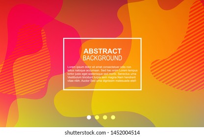 Colorful geometric background with Fluid shapes composition. Modern and minimal layout design template for use element poster, wallpaper, flyer, magazine, journal