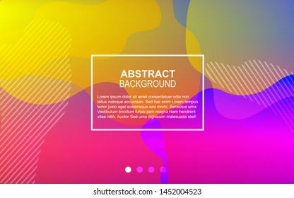 Colorful geometric background with Fluid shapes composition. Modern and minimal layout design template for use element poster, wallpaper, flyer, magazine, journal