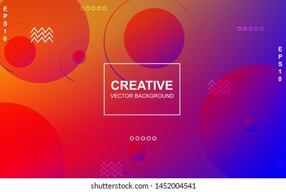 Colorful geometric background with Fluid shapes composition. Modern and minimal layout design template for use element poster, wallpaper, flyer, magazine, journal