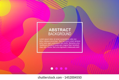 Colorful geometric background with Fluid shapes composition. Modern and minimal layout design template for use element poster, wallpaper, flyer, magazine, journal