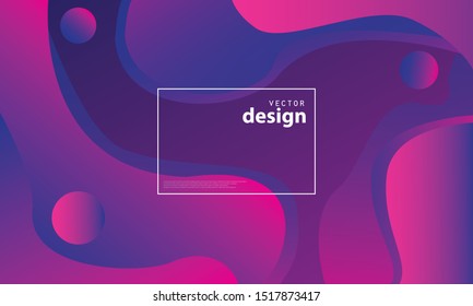 Colorful geometric background. Fluid shapes composition. Creative geometric wallpaper. Abstract background. Purple elements with fluid gradient. Vector illustration. 