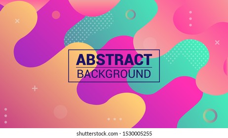 Colorful geometric background. Fluid shapes composition, Cool gradient shapes composition, vector covers design.