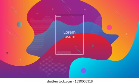 Colorful geometric background. Fluid shapes composition, Cool gradient shapes composition, vector covers design.
