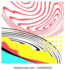 Colorful geometric background. Fluid shapes composition. Eps10 vector.