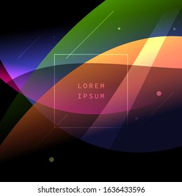 Colorful geometric background. Fluid shapes composition.