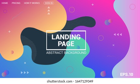Colorful geometric background. Fluid shapes and Dynamic shapes composition. Modern abstract covers set.