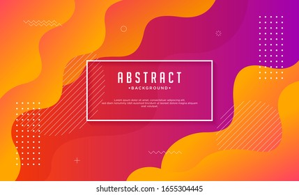 Colorful geometric background. Fluid shapes composition.