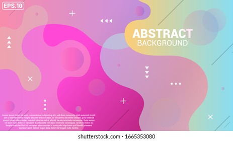 Colorful geometric background. Fluid shapes and Dynamic shapes composition. Modern abstract covers set.