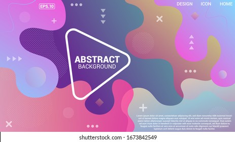 Colorful geometric background. Fluid shapes and Dynamic shapes composition. Modern abstract covers set.