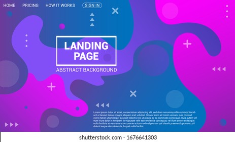 Colorful geometric background. Fluid shapes and Dynamic shapes composition. Modern abstract covers set.