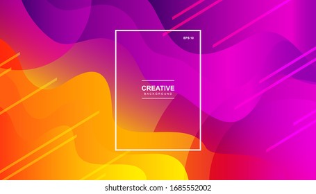 Colorful geometric background. Fluid shapes composition. Eps10 vector.
