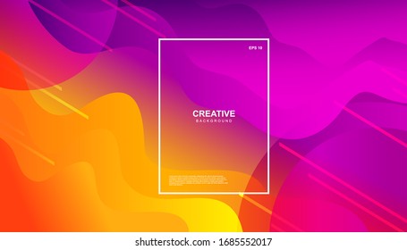 Colorful geometric background. Fluid shapes composition. Eps10 vector.