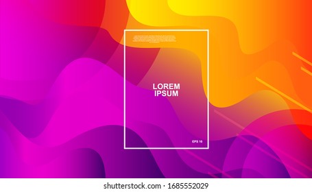 Colorful geometric background. Fluid shapes composition. Eps10 vector.