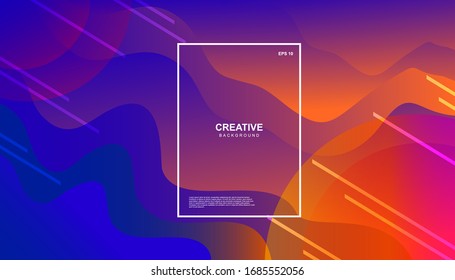 Colorful geometric background. Fluid shapes composition. Eps10 vector.