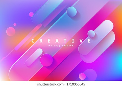 Fondo geométrico colorido. Composición de formas fluidas. Vector Eps10.