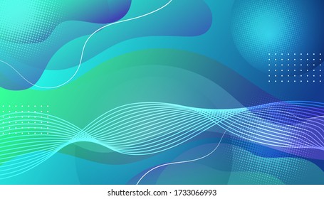 Colorful geometric background. Fluid shapes composition. Eps10 vector.
