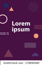 Colorful geometric background. Fluid shapes composition. Abstract background applicable for Banners, Social Media Post, Posters, Flyers, etc. flat geometric pattern