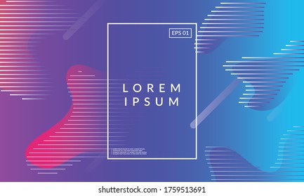 Colorful Geometric Background with Fluid Shapes Cover.