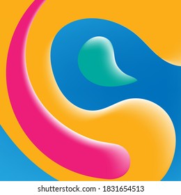 Colorful geometric background. Fluid shapes composition. Eps10 vector.
