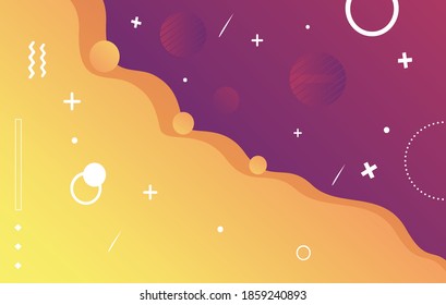 Colorful geometric background. Fluid shapes composition. Dynamic curve wavy composition. Trendy and Modern gradient composition. Minimal geometric background. Vector illustration