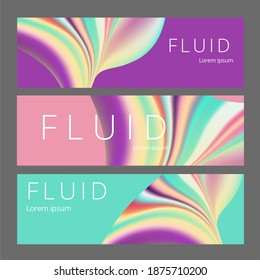 Colorful geometric background. Fluid shapes composition. Abstract banner template. Eps10 vector.