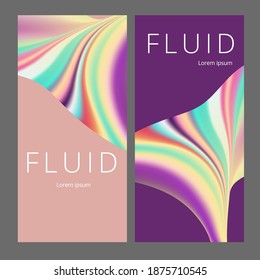 Colorful geometric background. Fluid shapes composition. Abstract banner template. Eps10 vector.