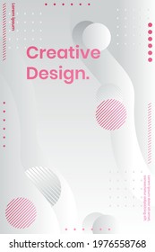 Colorful geometric background. Fluid shapes composition. Perfect for backgrounds for the cover of magazines, Banner, Poster, Wallpaper.