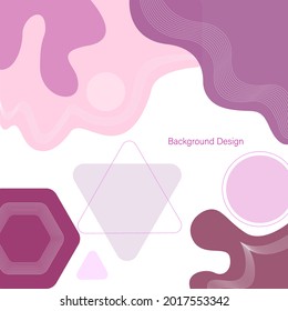 Colorful geometric background. Fluid shapes composition. Eps10 vector. Abstract modern graphic elements. Dynamical colored forms and line. Vector design. Minimal Pattern. Pink Flow. Cool background 