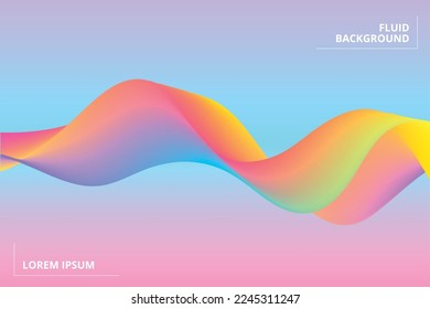 Colorful geometric background. Fluid shapes composition