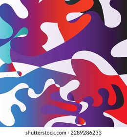 Colorful geometric background. Fluid shapes composition. Abstract background color gradient geometric ornament seamless pattern background design