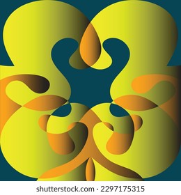 Colorful geometric background. Fluid shapes composition. Abstract background color gradient geometric ornament seamless pattern background design