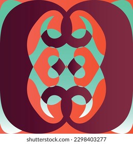 Fondo geométrico colorido. Composición de formas fluidas. Gradiente de color de fondo abstracto ornamento geométrico diseño de fondo de patrón sin fisuras