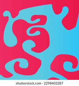 Colorful geometric background. Fluid shapes composition. Abstract background color gradient geometric ornament seamless pattern background design