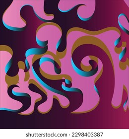 Farbiger geometrischer Hintergrund. Zusammensetzung der flüssigen Formen. Geometrisches, abstraktes Farbverlauf-Ornament mit abstraktem Hintergrund, nahtloses Design