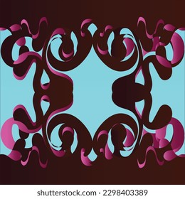 Fondo geométrico colorido. Composición de formas fluidas. Gradiente de color de fondo abstracto ornamento geométrico diseño de fondo de patrón sin fisuras