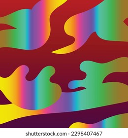 Fondo geométrico colorido. Composición de formas fluidas. Gradiente de color de fondo abstracto ornamento geométrico diseño de fondo de patrón sin fisuras