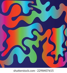 Colorful geometric background. Fluid shapes composition. Abstract background color gradient geometric ornament seamless pattern background design