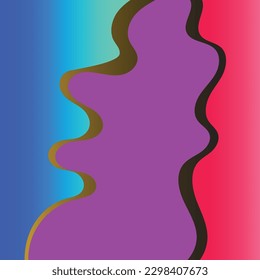 Colorful geometric background. Fluid shapes composition. Abstract background color gradient geometric ornament seamless pattern background design