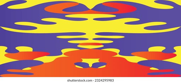 Colorful geometric background. Fluid shapes composition. Abstract background color gradient geometric ornament seamless pattern background design