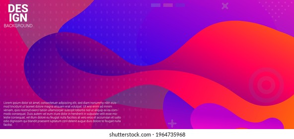 Colorful geometric background. Futuristic Gradient. Minimal Pattern. Neon Wave Brochure. Abstract Poster. Colorful Geometric Background. Orange Minimal Concept. Pink Flow Brochure