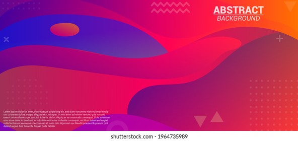 Colorful geometric background. Futuristic Gradient. Minimal Pattern. Neon Wave Brochure. Abstract Poster. Colorful Geometric Background. Orange Minimal Concept. Pink Flow Brochure
