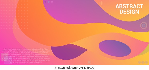 Colorful geometric background. Futuristic Gradient. Minimal Pattern. Neon Wave Brochure. Abstract Poster. Colorful Geometric Background. Orange Minimal Concept. Pink Flow Brochure