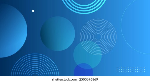Colorful geometric background, gradient blue background with circle theme , vector illustration
