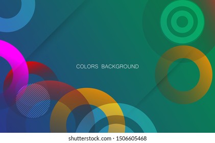 Colorful geometric background. Gradient background bright colors and dynamic shape compositions . Vector Illustration