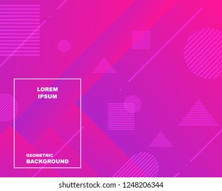 Colorful geometric background. background with gradient color pink and purple. Lines shape texture composition. Eps10 vector illustration.