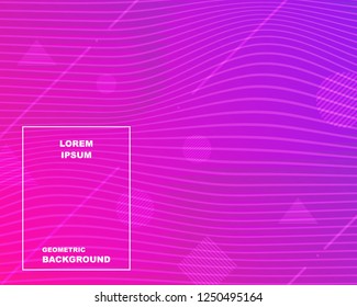 Colorful geometric background. background with gradient color pink and purple. Lines shape texture composition. Eps10 vector illustration.
