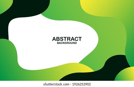 Fondo geométrico colorido. Elementos verdes con gradiente de fluido. Composición dinámica de formas. Vector Eps10